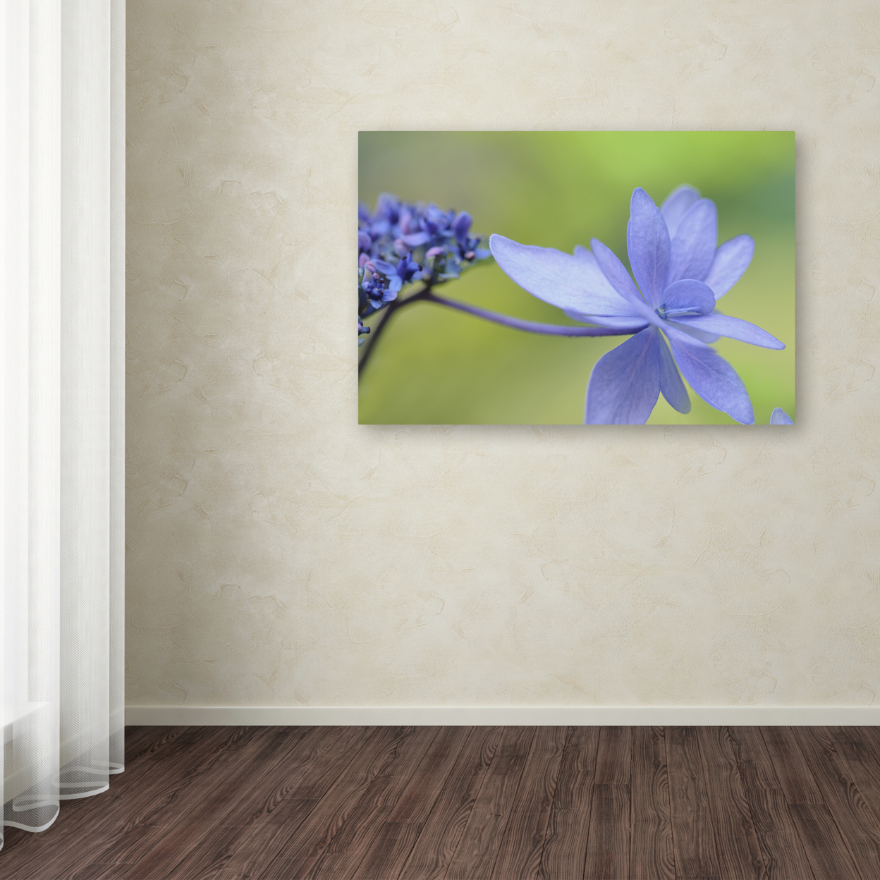Cora Niele 'Blue Hydrangea' Canvas Art 16 X 24