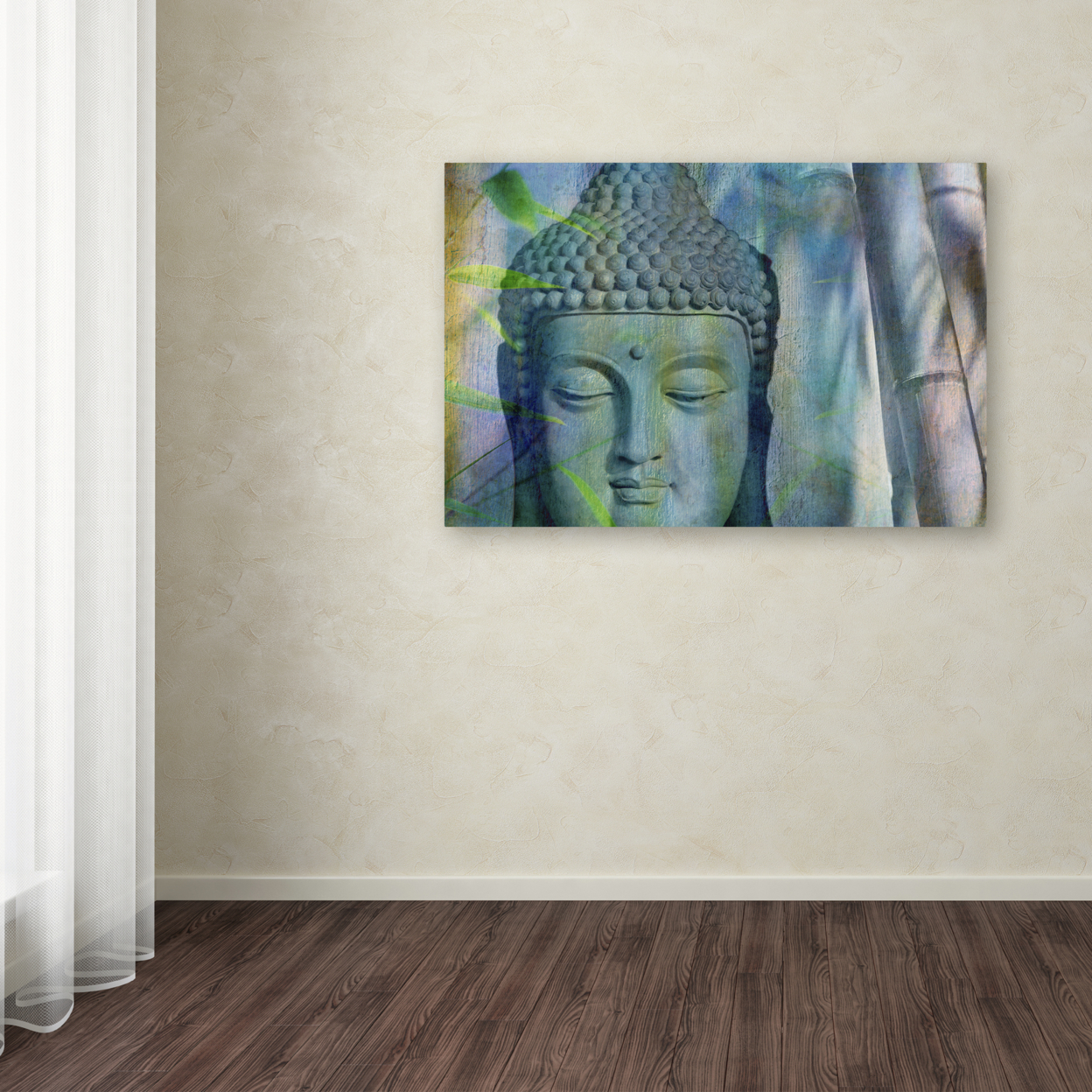 Cora Niele 'Buddha With Bamboo' Canvas Art 16 X 24