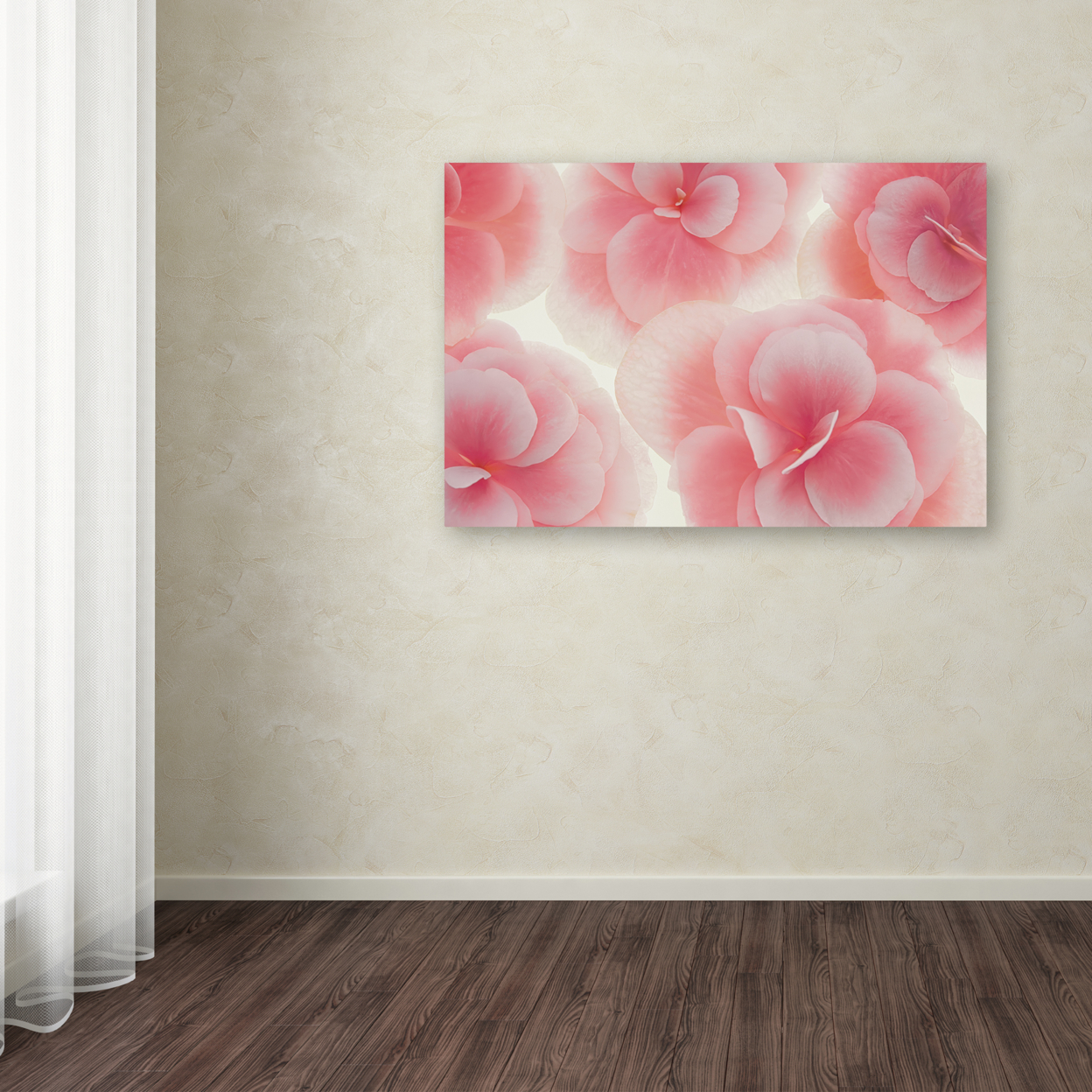 Cora Niele 'Rose Begonia Flowers' Canvas Art 16 X 24