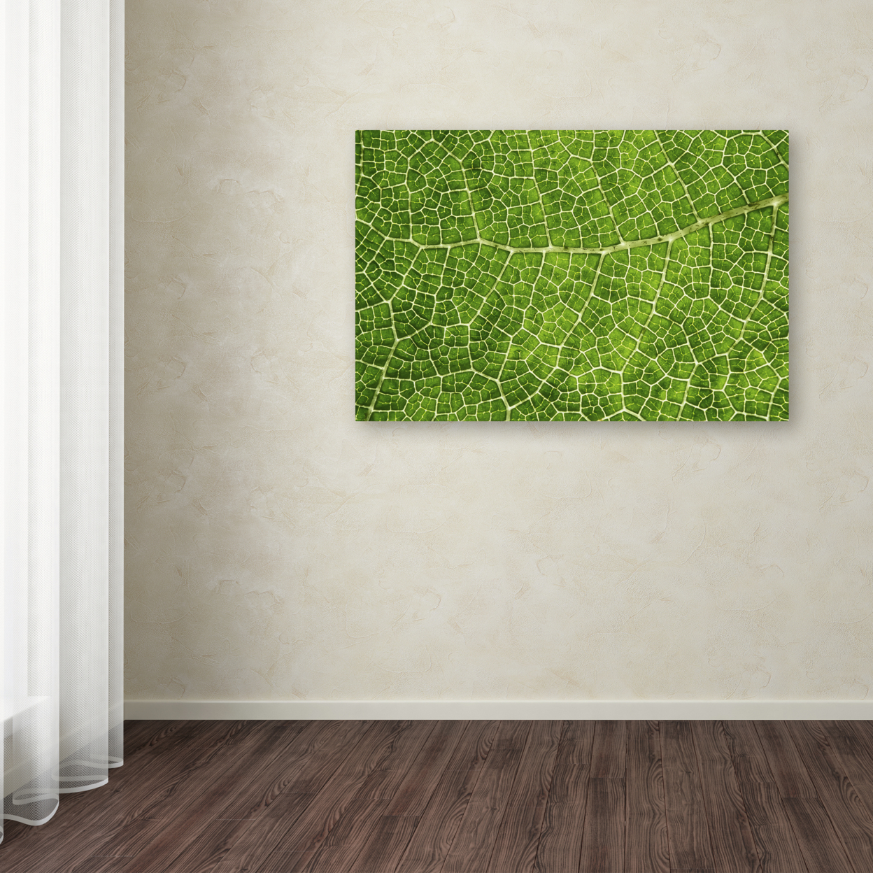 Cora Niele 'Green Leaf Texture' Canvas Art 16 X 24