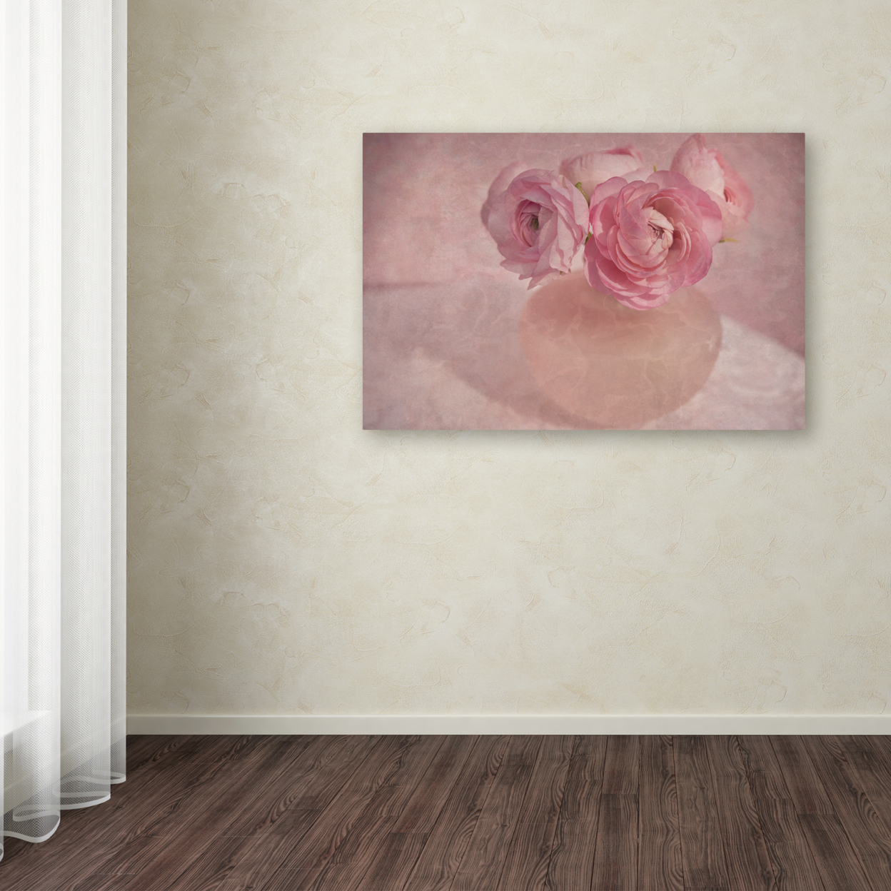 Cora Niele 'Pink Ranunculus Bouquet' Canvas Art 16 X 24