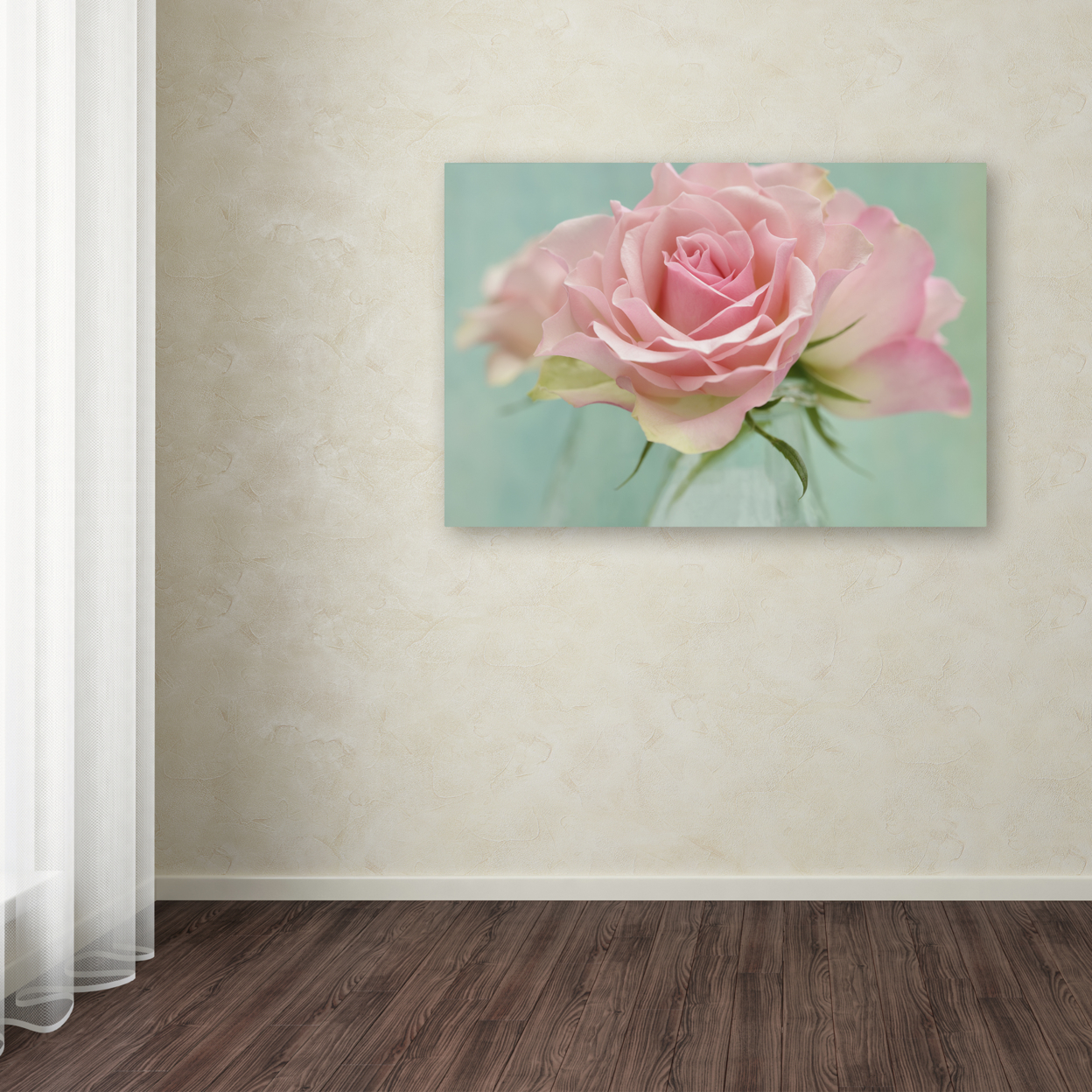 Cora Niele 'Pink Roses' Canvas Art 16 X 24