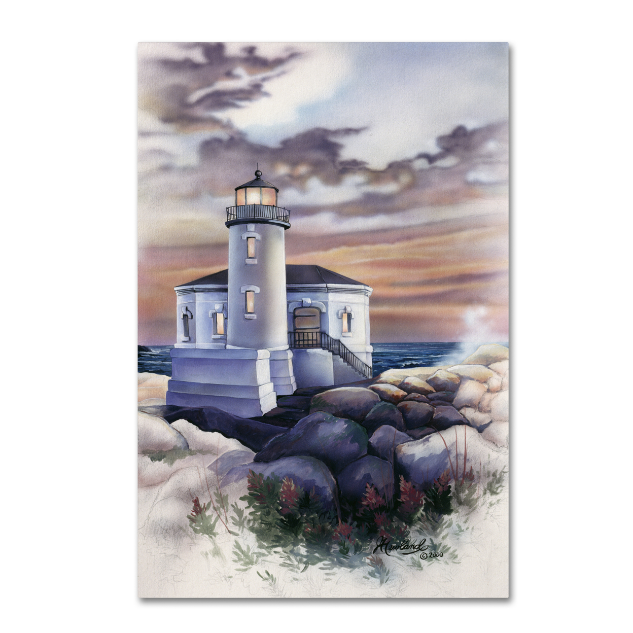 Jenny Newland 'Lighthouse' Canvas Art 16 X 24