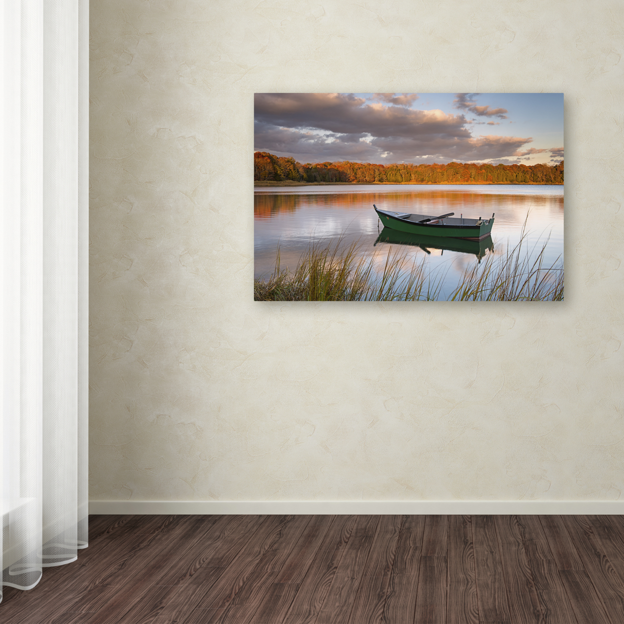 Michael Blanchette Photography 'Boat On Salt Pond' Canvas Art 16 X 24