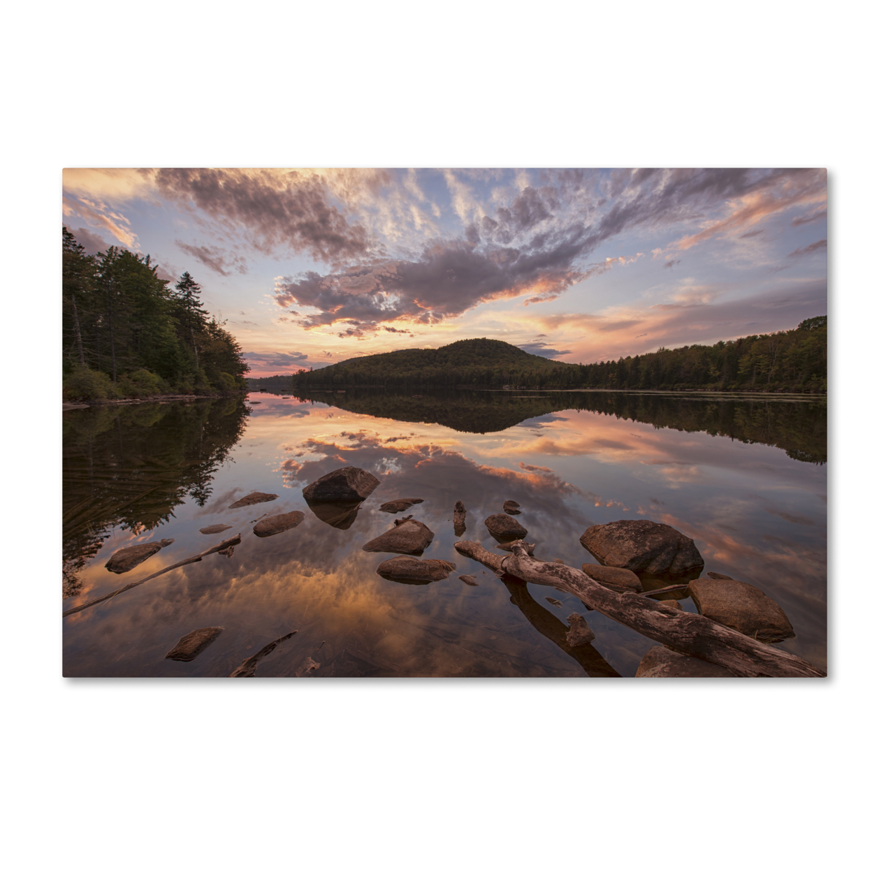 Michael Blanchette Photography 'Kettle Pond Sunset' Canvas Art 16 X 24