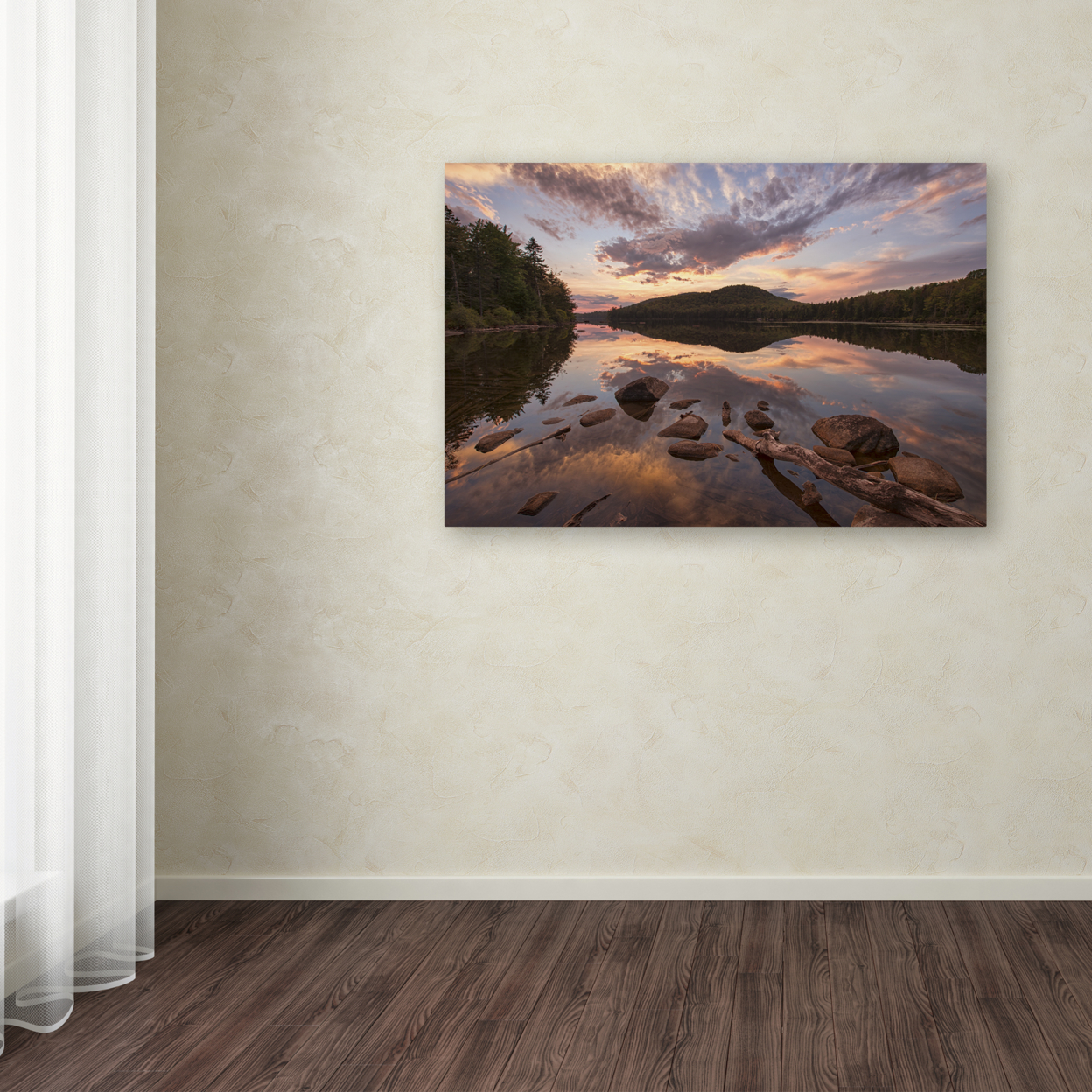 Michael Blanchette Photography 'Kettle Pond Sunset' Canvas Art 16 X 24