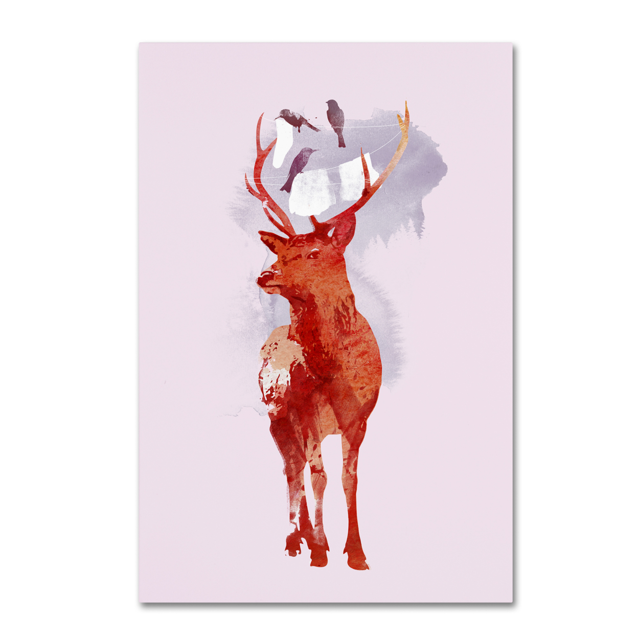 Robert Farkas 'Useless Deer' Canvas Art 16 X 24