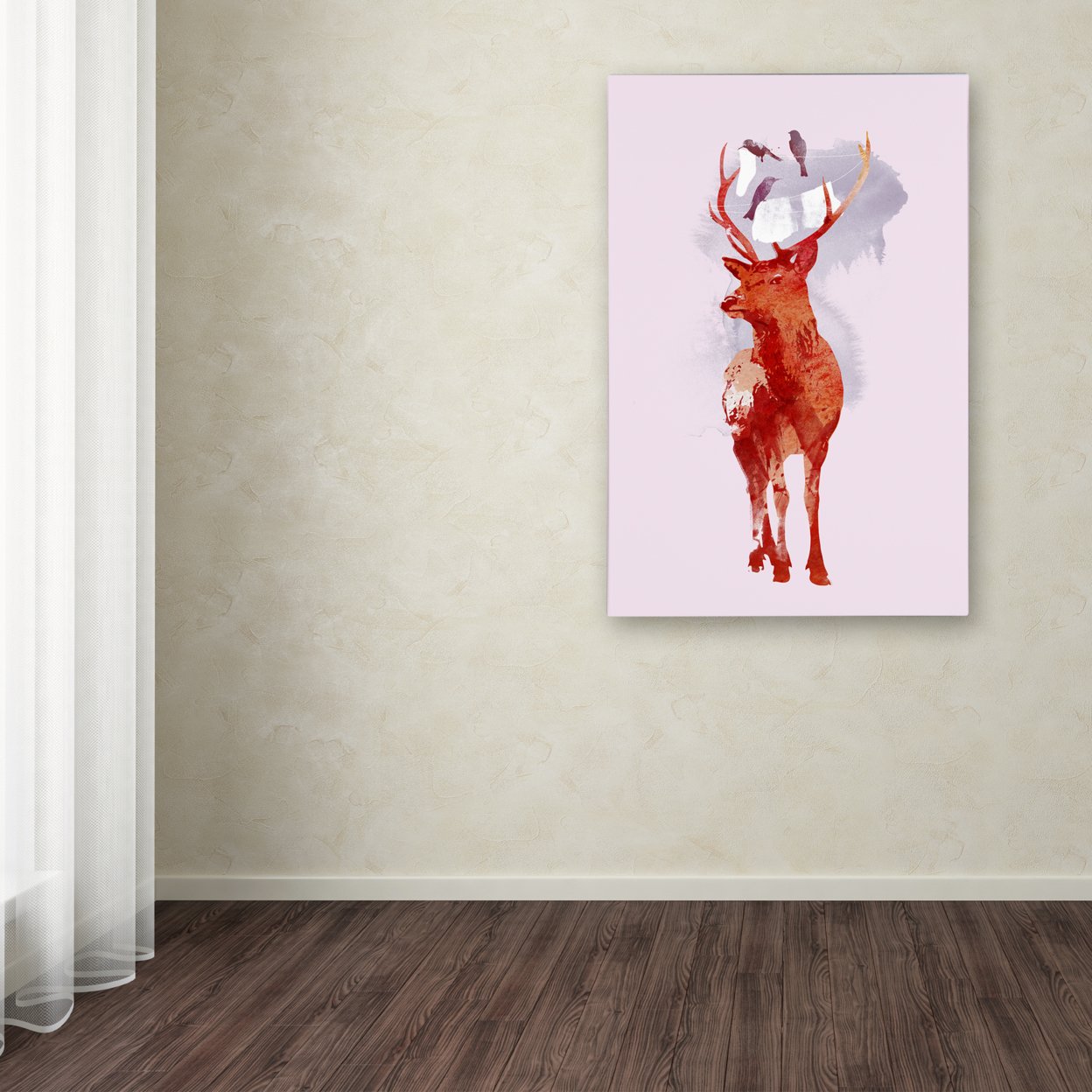 Robert Farkas 'Useless Deer' Canvas Art 16 X 24