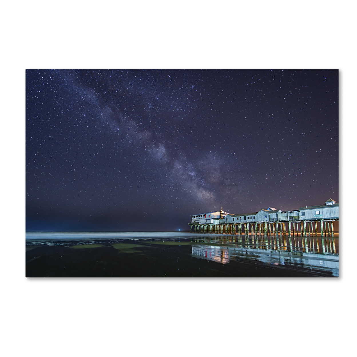 Michael Blanchette Photography 'Pier In The Stars' Canvas Art 16 X 24