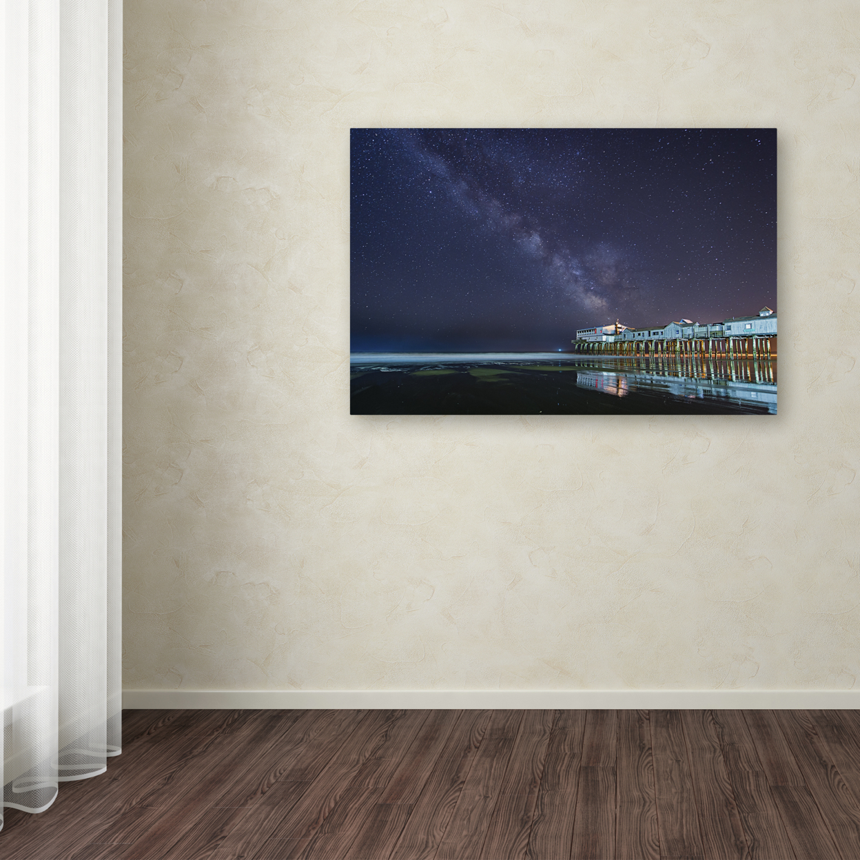 Michael Blanchette Photography 'Pier In The Stars' Canvas Art 16 X 24