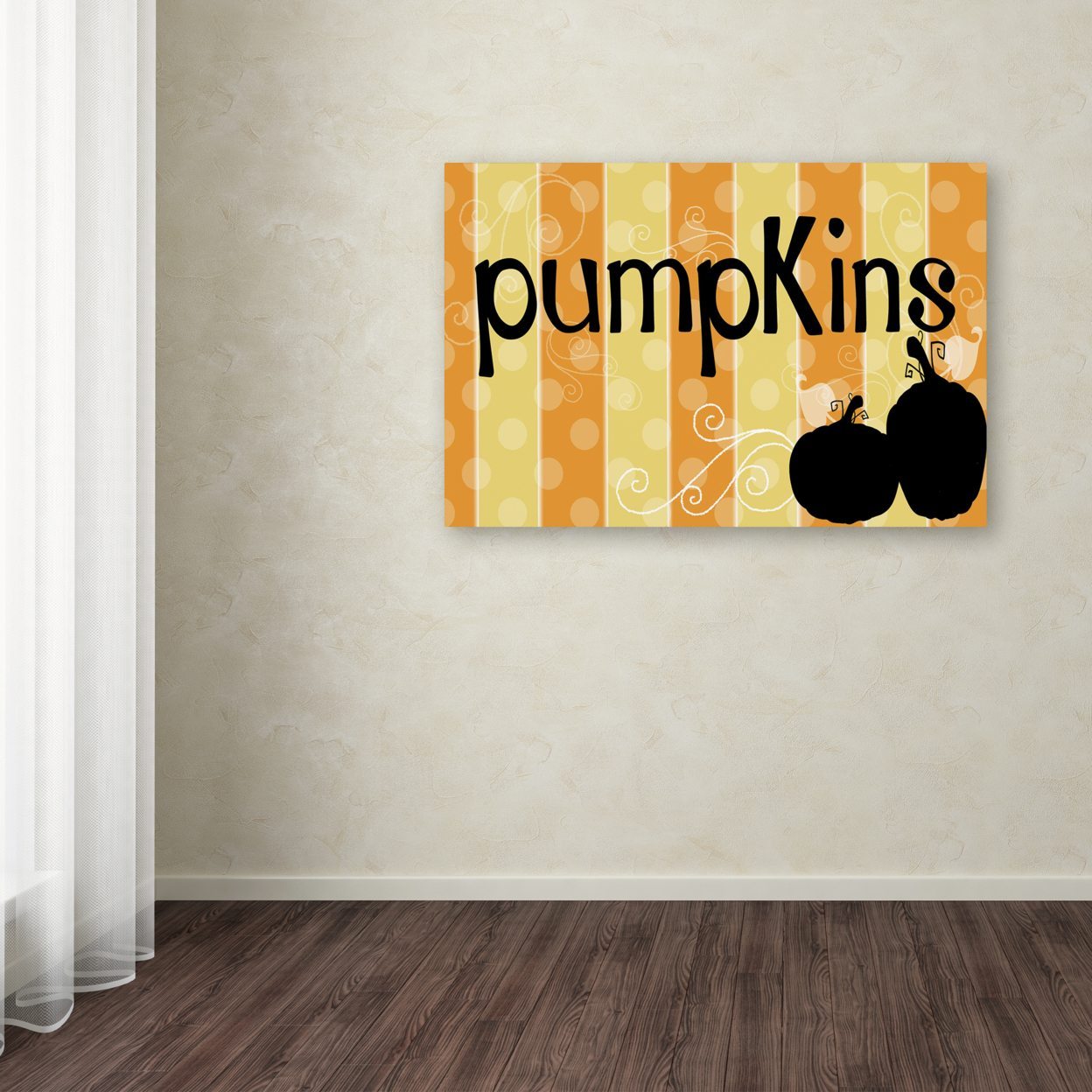 Jennifer Nilsson 'Pumpkin Banner' Canvas Art 16 X 24