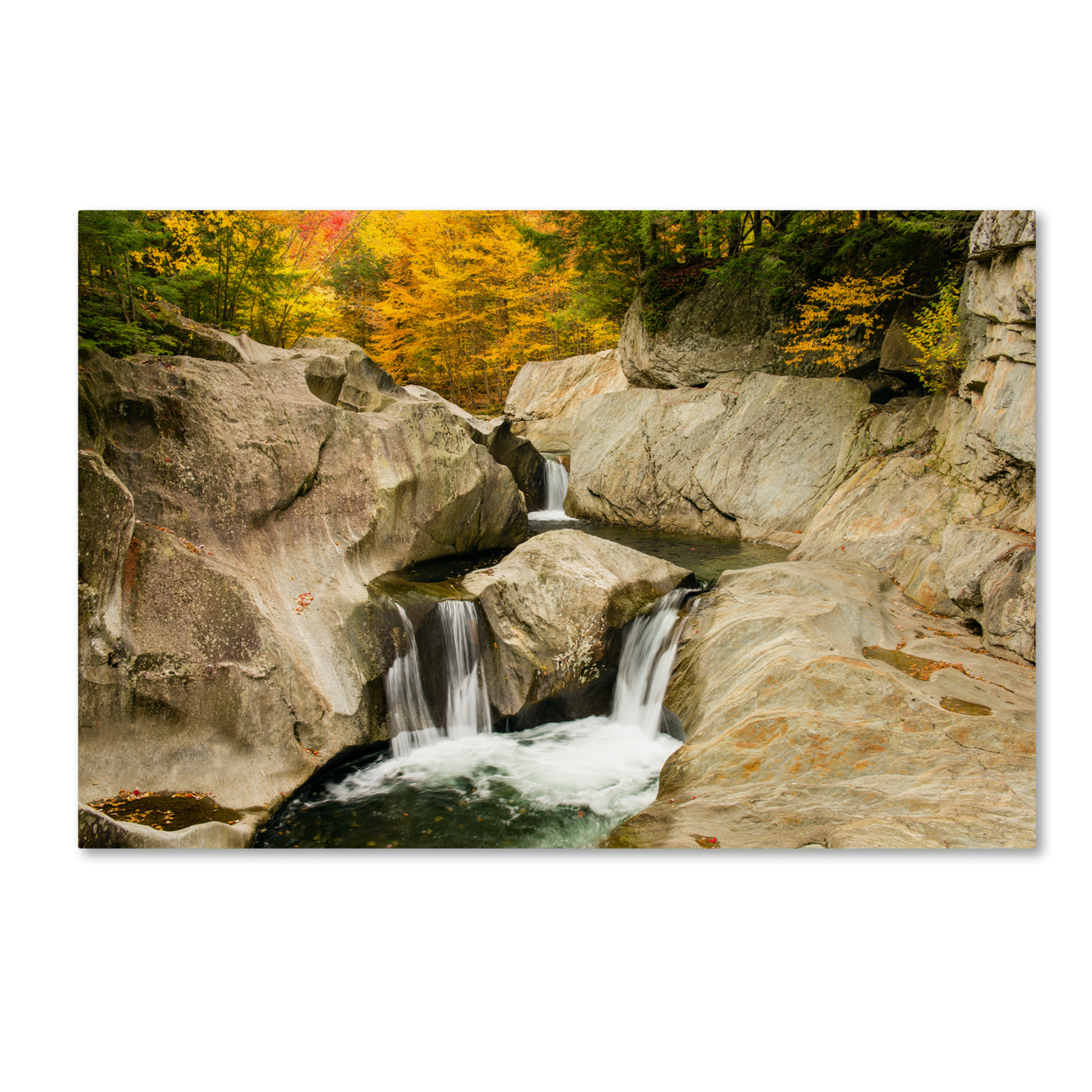 Michael Blanchette Photography 'Fall At The Falls' Canvas Art 16 X 24