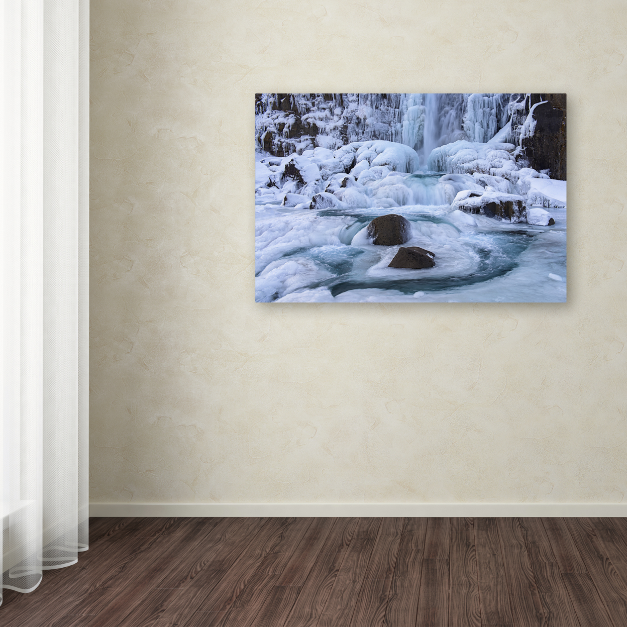 Michael Blanchette Photography 'Frosty Falls' Canvas Art 16 X 24