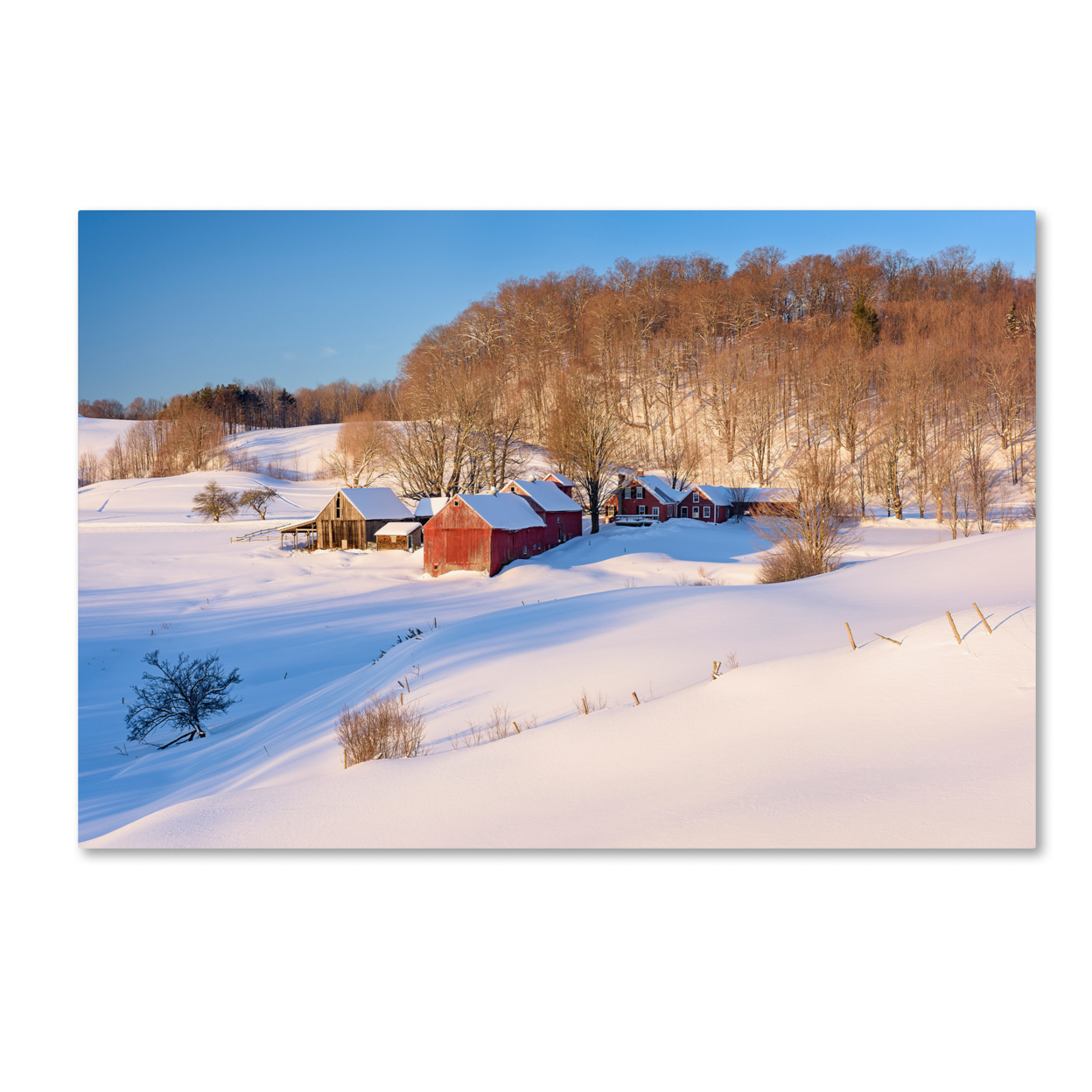 Michael Blanchette Photography 'Jenne Farm Winter' Canvas Art 16 X 24