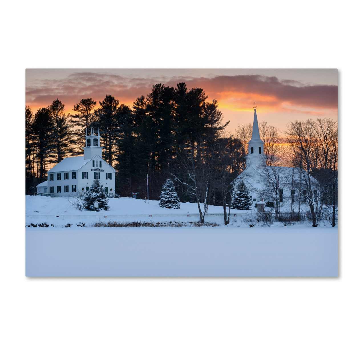Michael Blanchette Photography 'Winter Sunset' Canvas Art 16 X 24