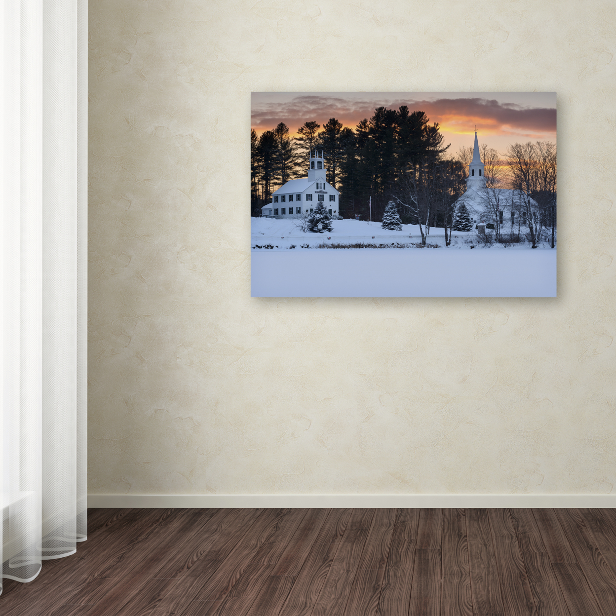 Michael Blanchette Photography 'Winter Sunset' Canvas Art 16 X 24