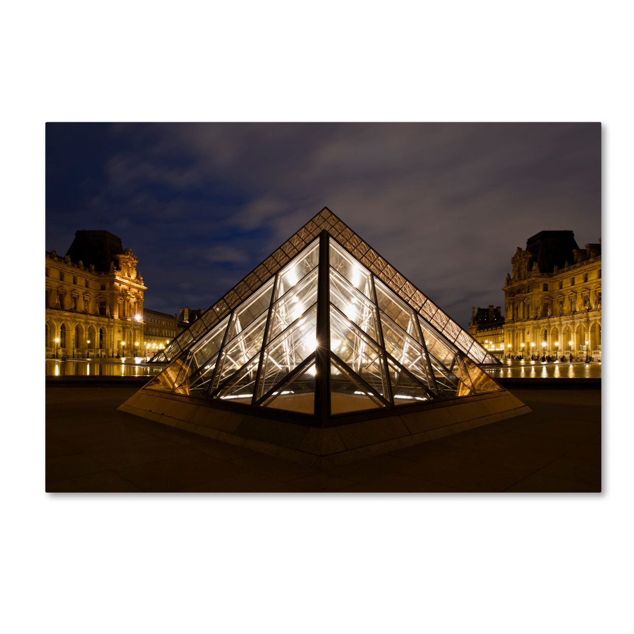 Michael Blanchette Photography 'Louvre Pyramid' Canvas Art 16 X 24
