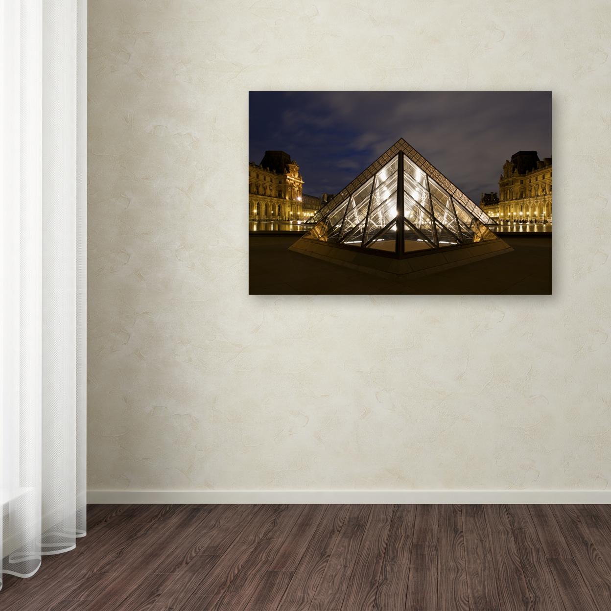 Michael Blanchette Photography 'Louvre Pyramid' Canvas Art 16 X 24