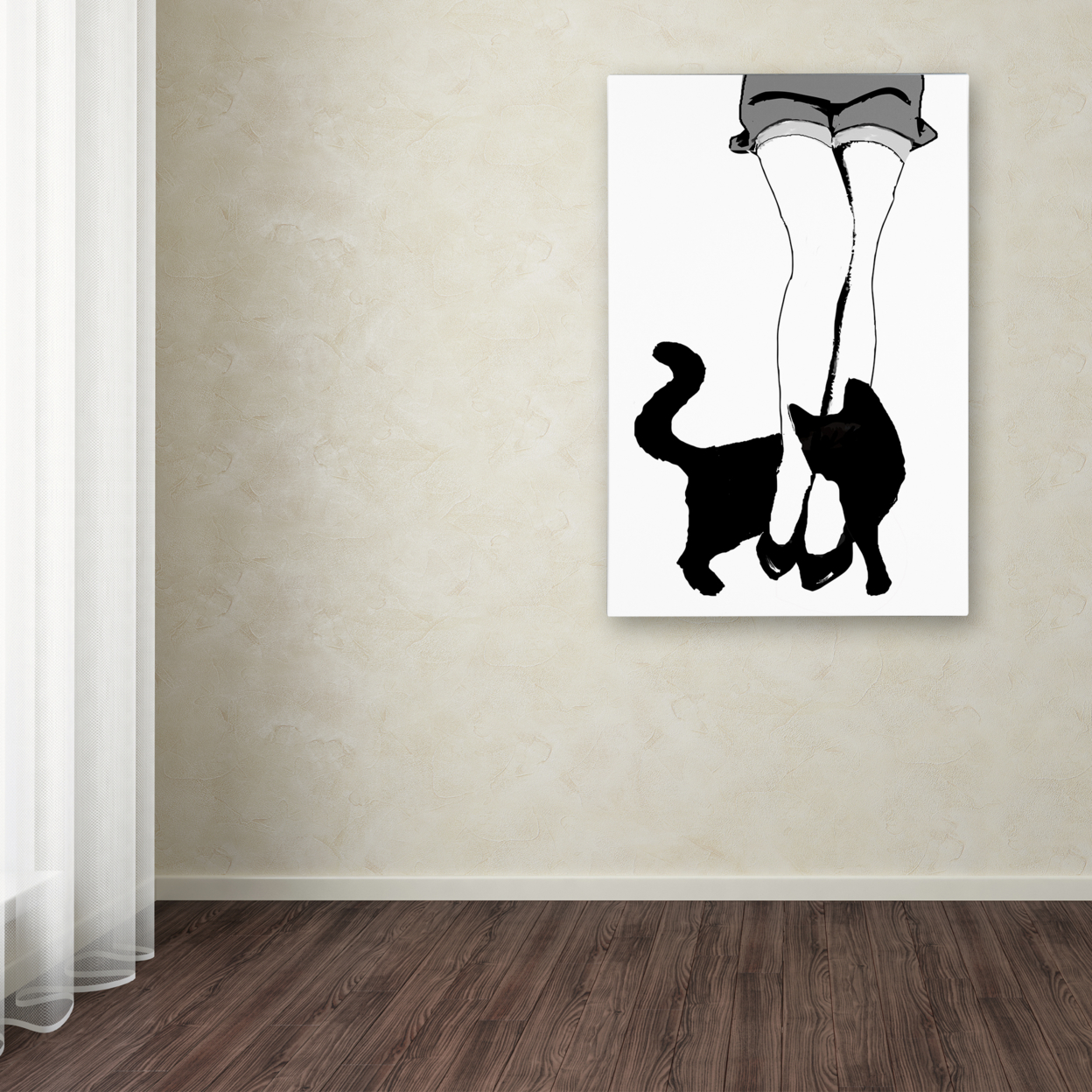 Color Bakery 'Black Cat' Canvas Art 16 X 24