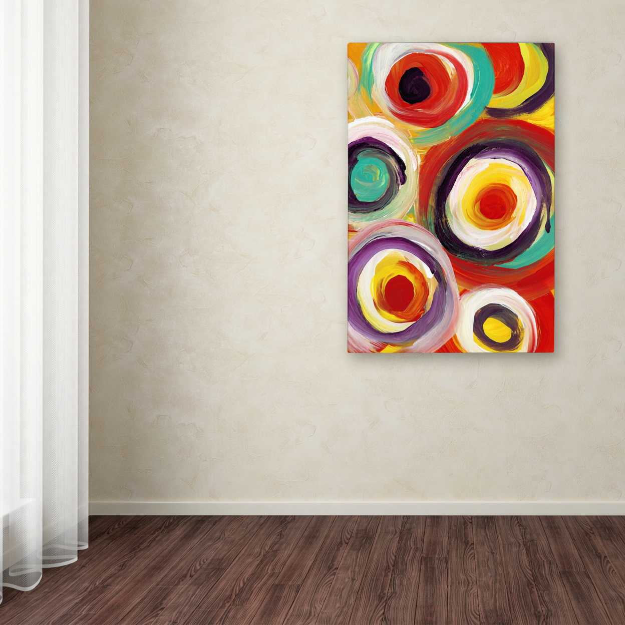 Amy Vangsgard 'Bright Bold Circles Vertical' Canvas Art 16 X 24