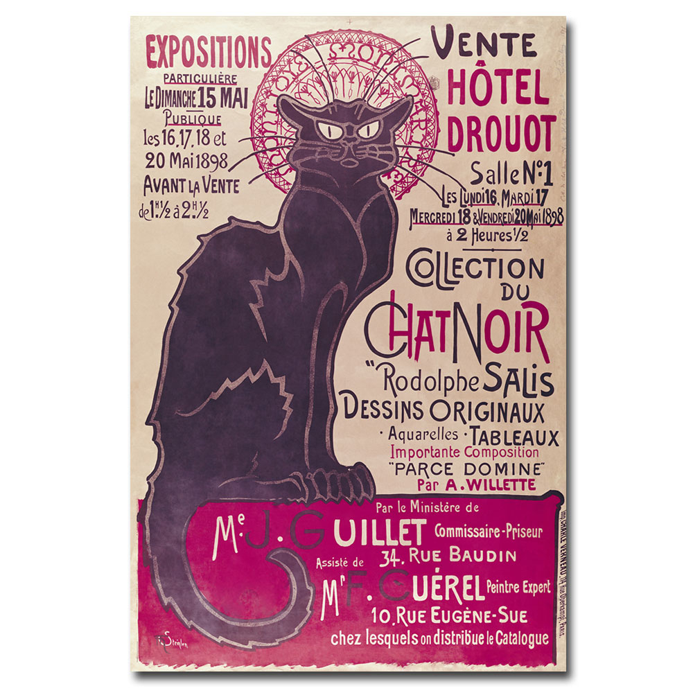Theophile Steinlen 'Collection Du Chat Noir' Canvas Art 16 X 24