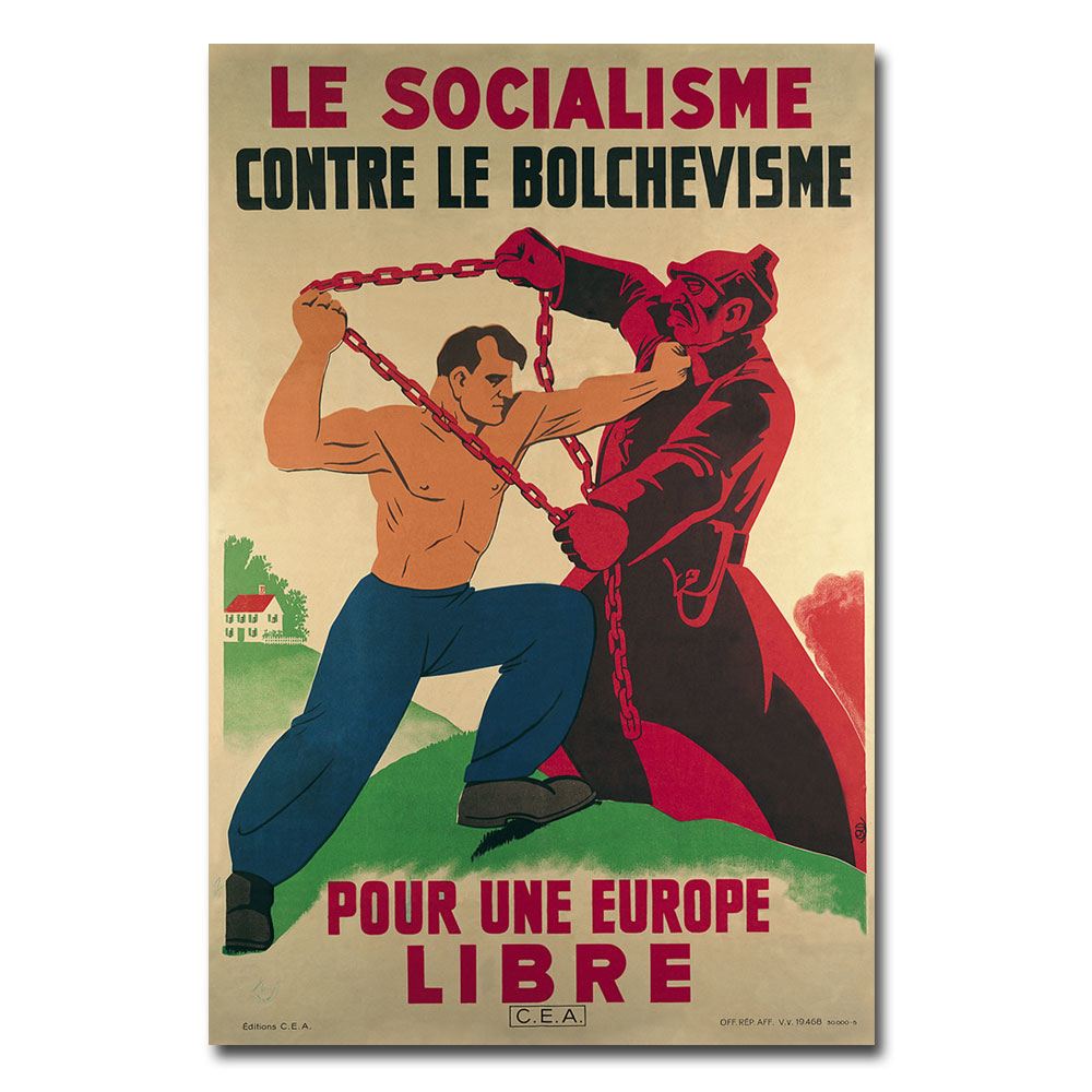 Socialism Against Bolshevism For A Free Europe' Canvas Art 16 X 24
