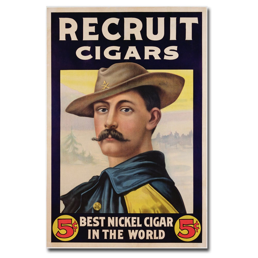 Recruit Cigars 1899' Canvas Art 16 X 24