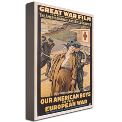 Victor Tardieu 'Our American Boys In The European War' Canvas Art 16 X 24
