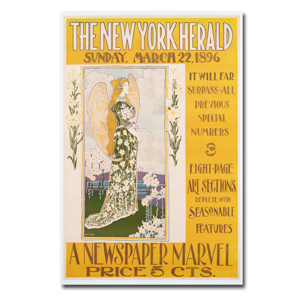 Lois Rhead 'The New York Herald 1896' Canvas Art 16 X 24