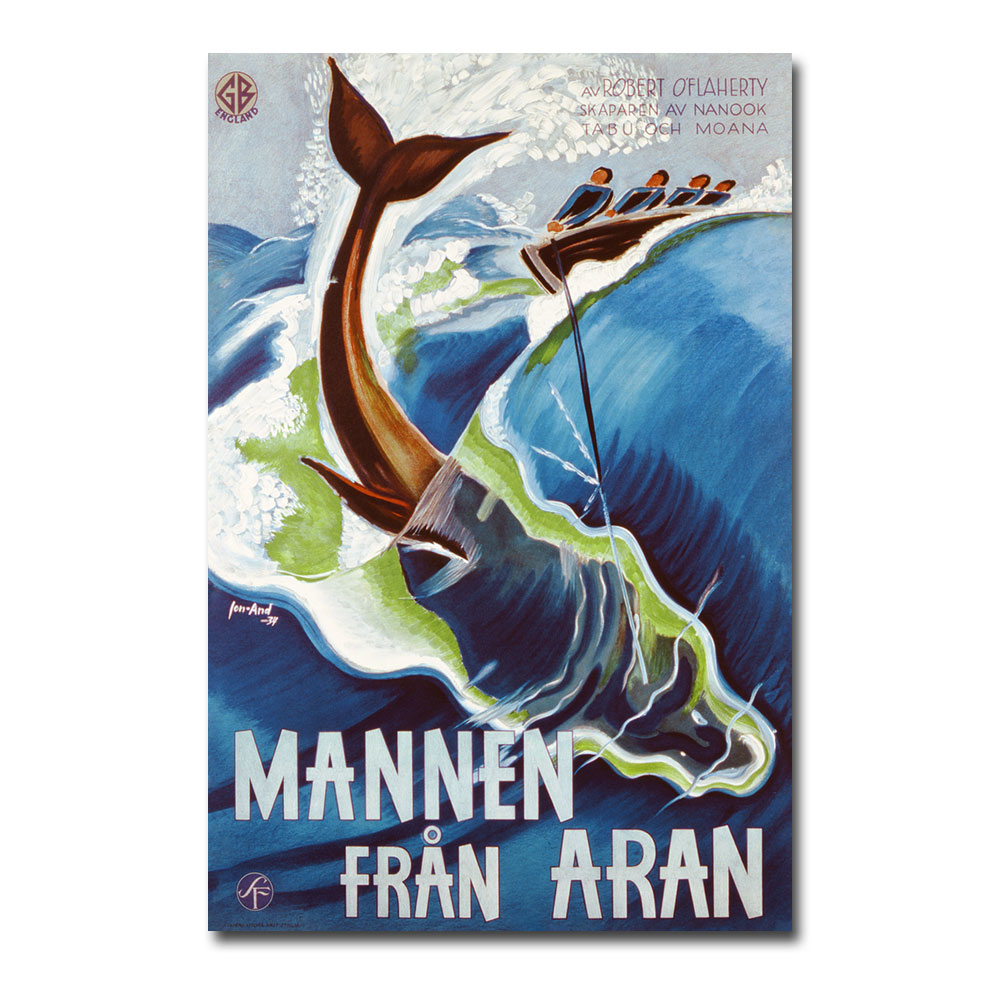 J. Olsens Lito 'Mannen Fran Aran 1937' Canvas Art 16 X 24