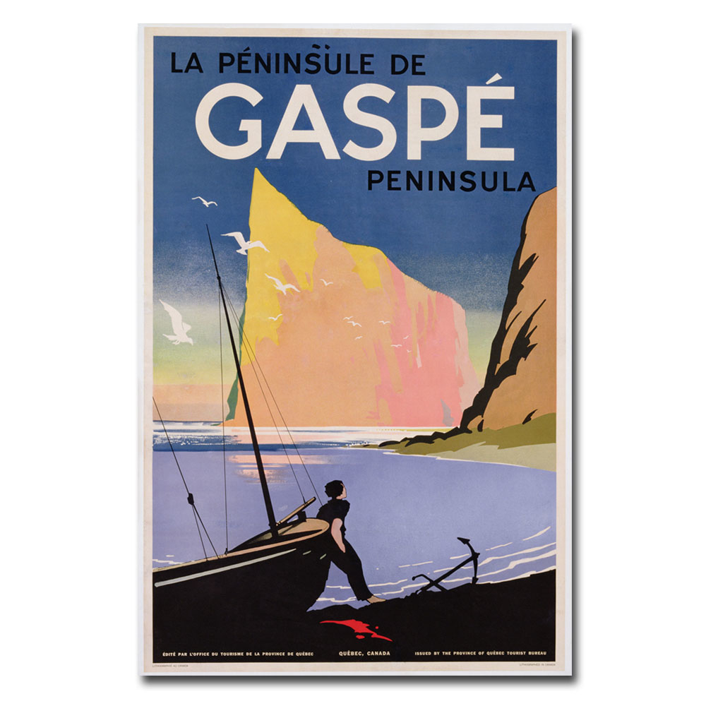 Gaspe Peninsula Quebec 1939' Canvas Art 16 X 24