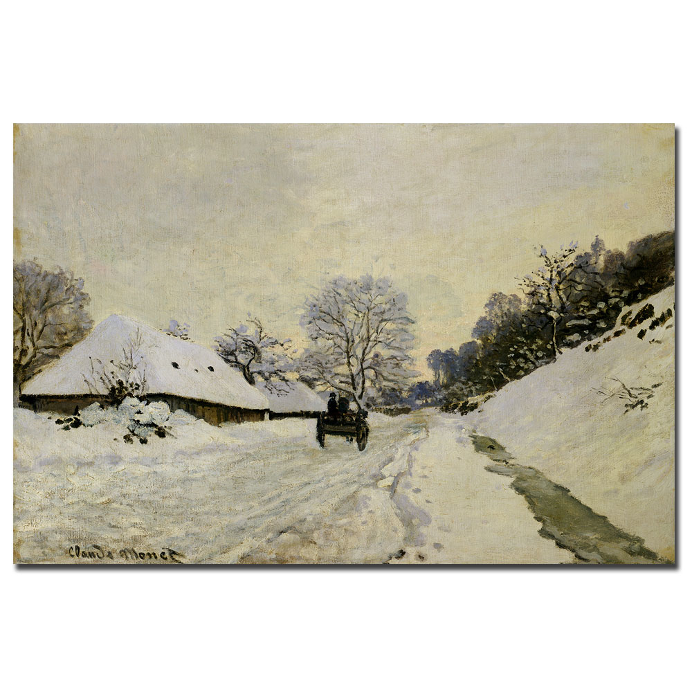 Claude Monet 'The Cart 1865' Canvas Art 16 X 24