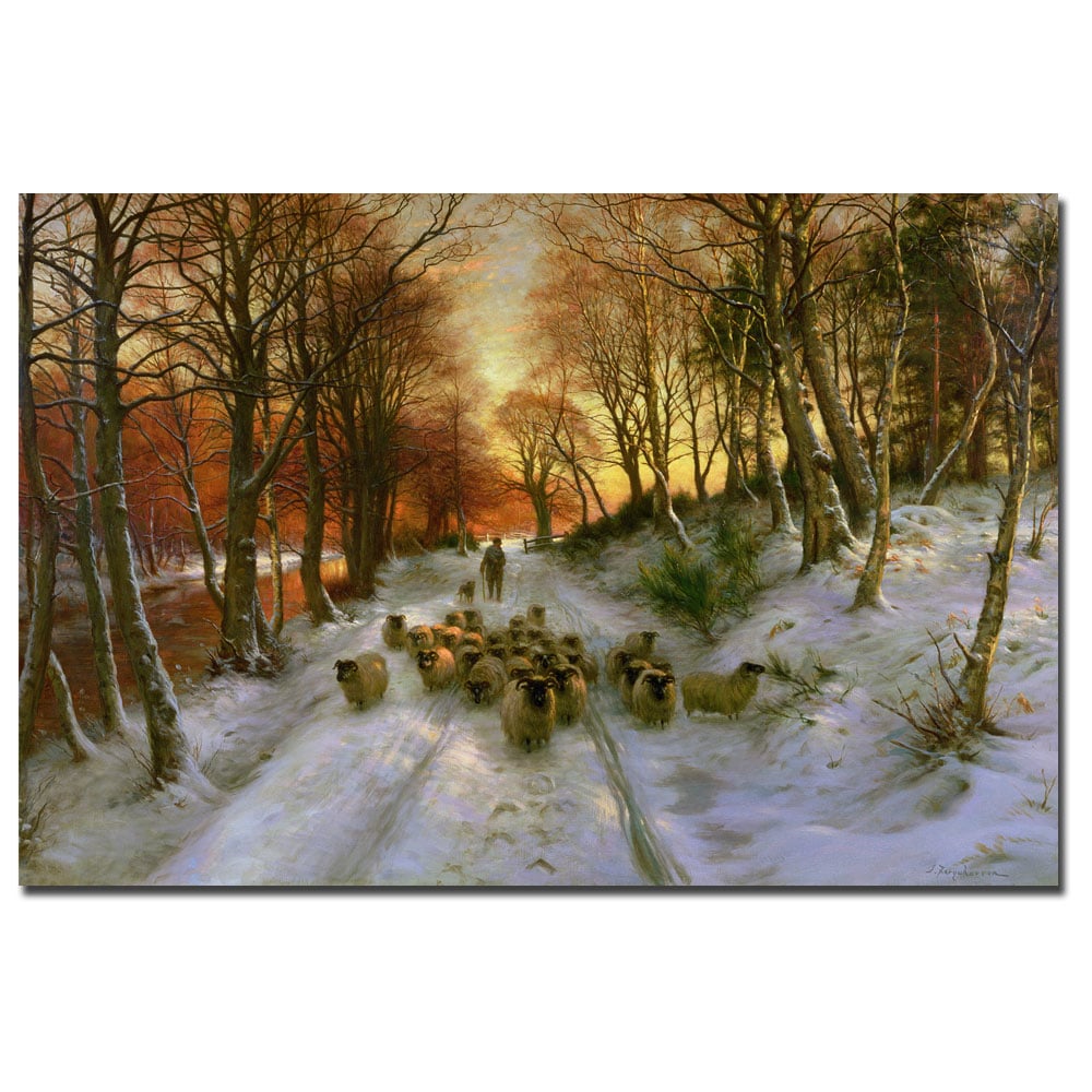 Joseph Faruqharson 'Glowing Tints Of Evening Hours' Canvas Art 16 X 24