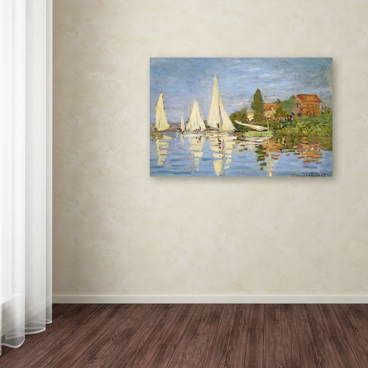 Claude Monet 'Regatta At Argenteuil' Canvas Art 16 X 24