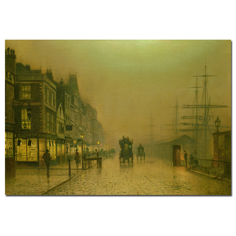 John Grimshaw 'Liverpool Docks' Canvas Art 16 X 24