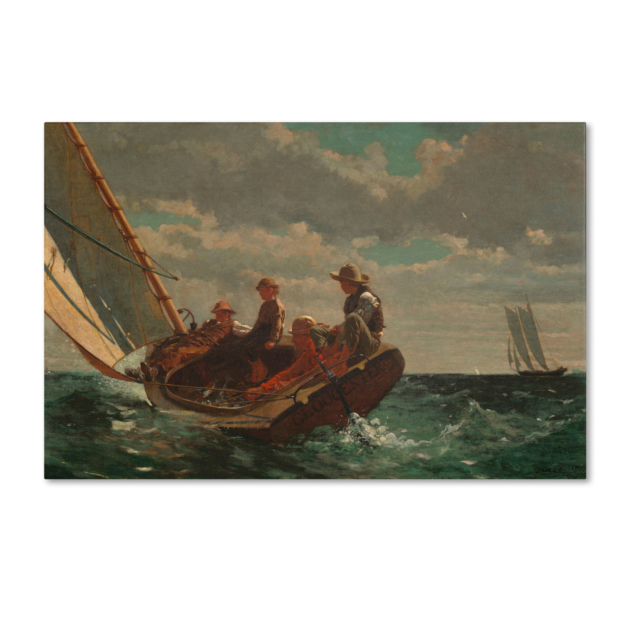 Winslow Homer 'Breezing Up (A Fair Wind) 1873-76' Canvas Art 16 X 24