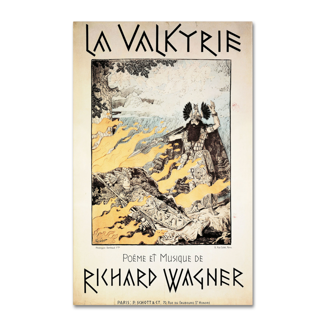 Richard Wagner 'Poster Of The Valkyrie' Canvas Art 16 X 24