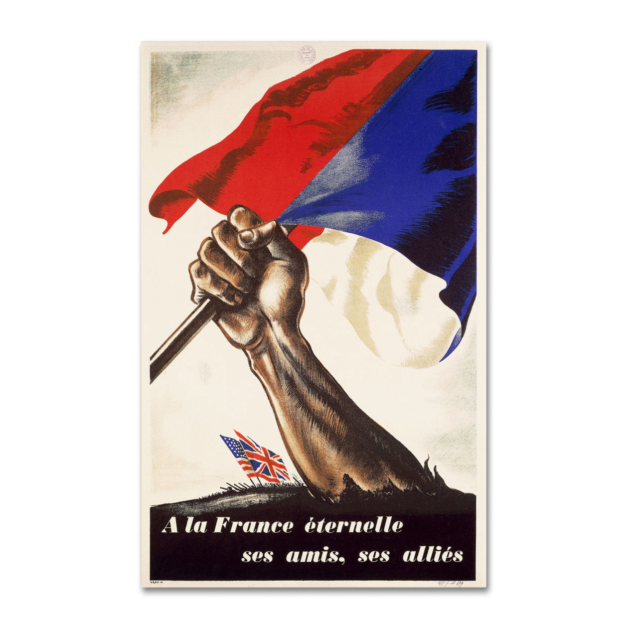 Poster For Liberation Of France' Canvas Art 16 X 24