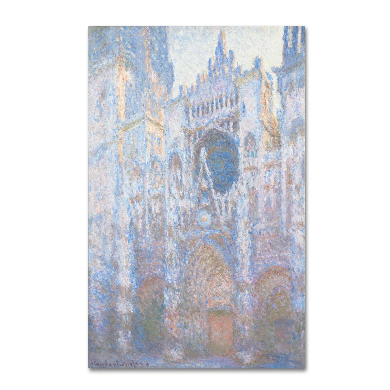 Claude Monet 'Rouen Cathedral West Facade 1894' Canvas Art 16 X 24