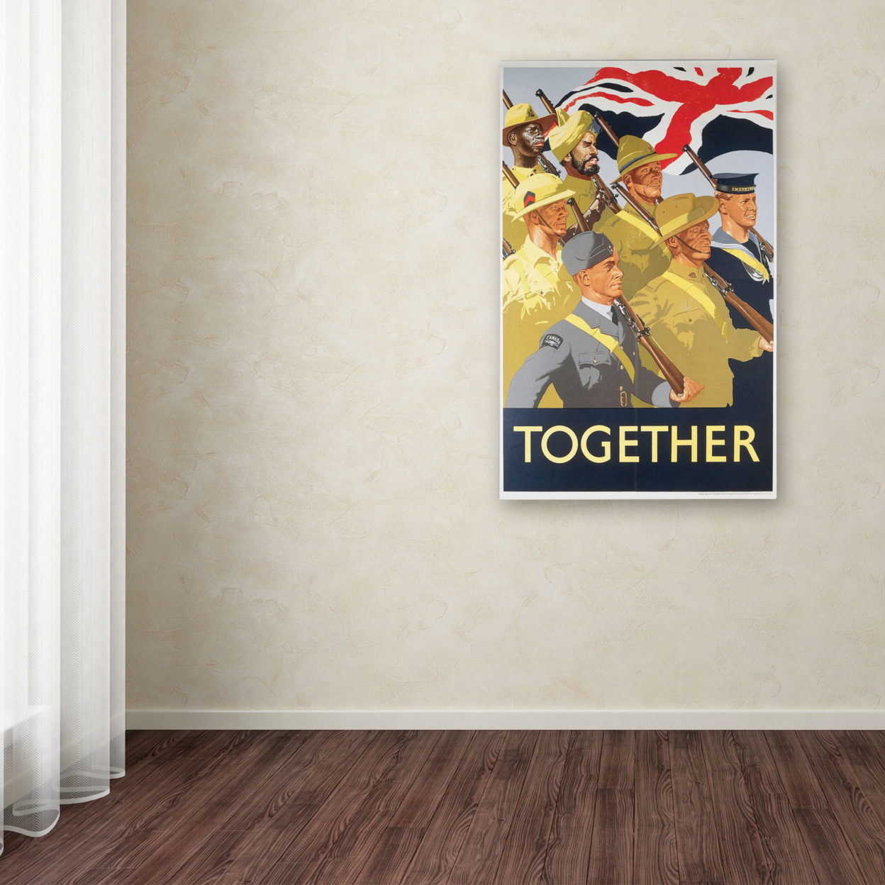 Second World War Together Propaganda Poster' Canvas Art 16 X 24