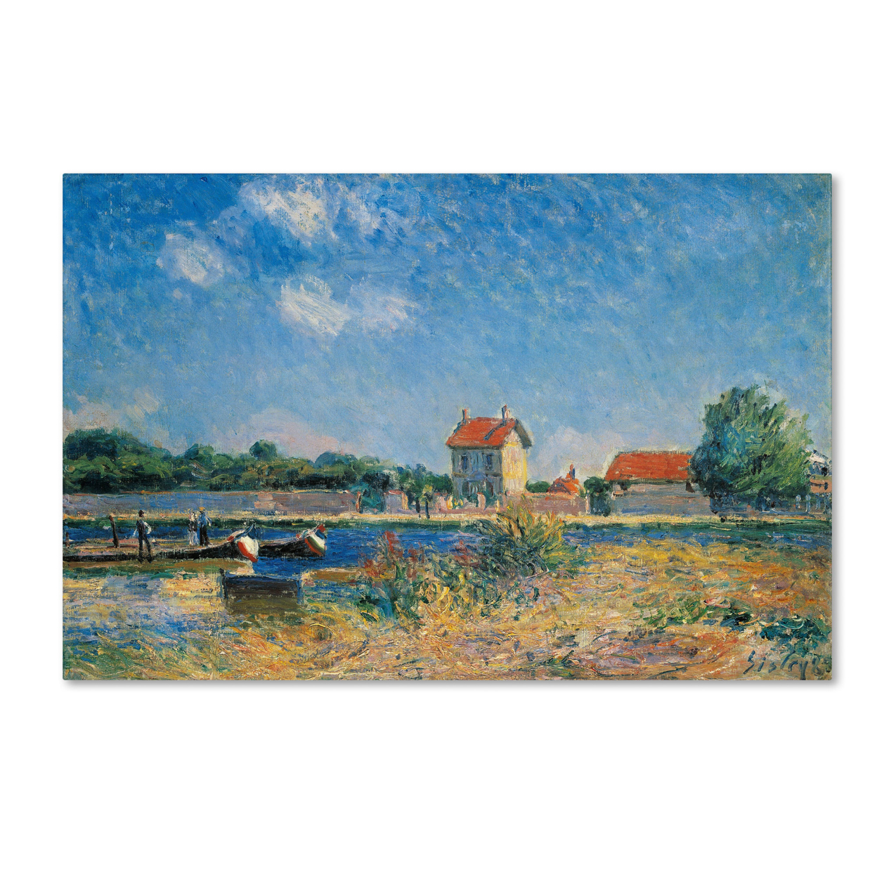 Alfred Sisley 'The Loing Canal At Saint-Mammes' Canvas Art 16 X 24