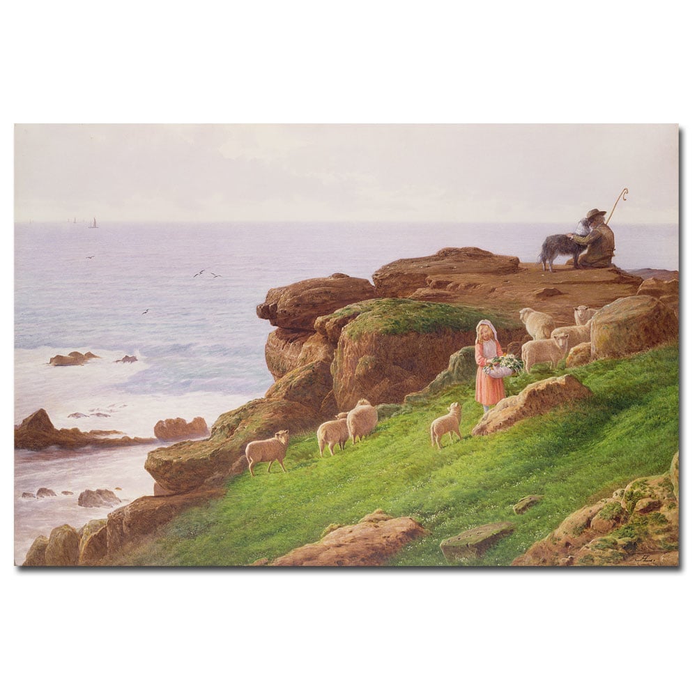 J. Hardwicke Lewis 'The Pet Lamb' Canvas Art 16 X 24