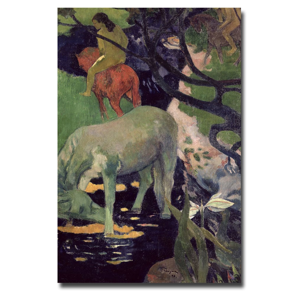 Paul Gauguin 'The White Horse 1898' Canvas Art 16 X 24