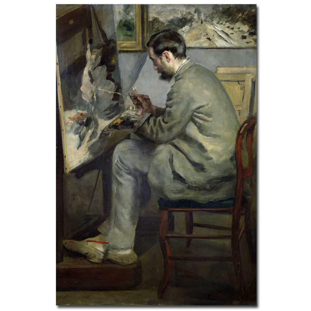Pierre Renoir 'Frederic Barille At His Easel, 1867' Canvas Art 16 X 24