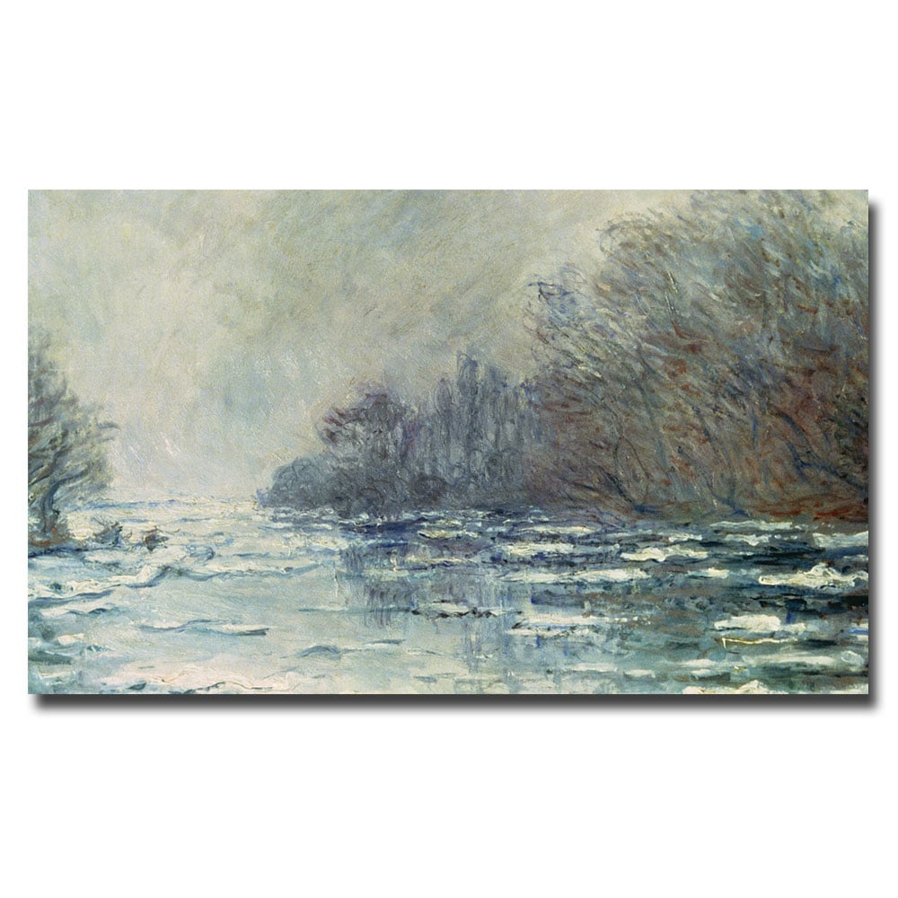 Claude Monet 'The Break Up At Vetheuil, 1883' Canvas Art 16 X 24
