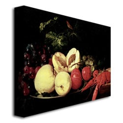 Jan Davidsz De Heem 'Still Life Of Fruit With A Lobster' Canvas Art 16 X 24