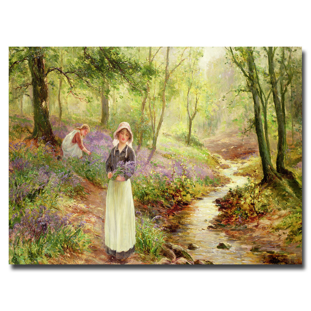 Ernest Walbourn 'The Bluebell Glade' Canvas Art 16 X 24