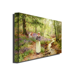 Ernest Walbourn 'The Bluebell Glade' Canvas Art 16 X 24