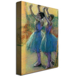 Edgar Degas 'Two Blue Dancers' Canvas Art 16 X 24