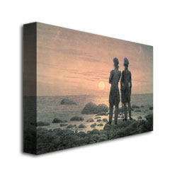 Caspar David Friedrich 'Two Men By The Sea' Canvas Art 16 X 24